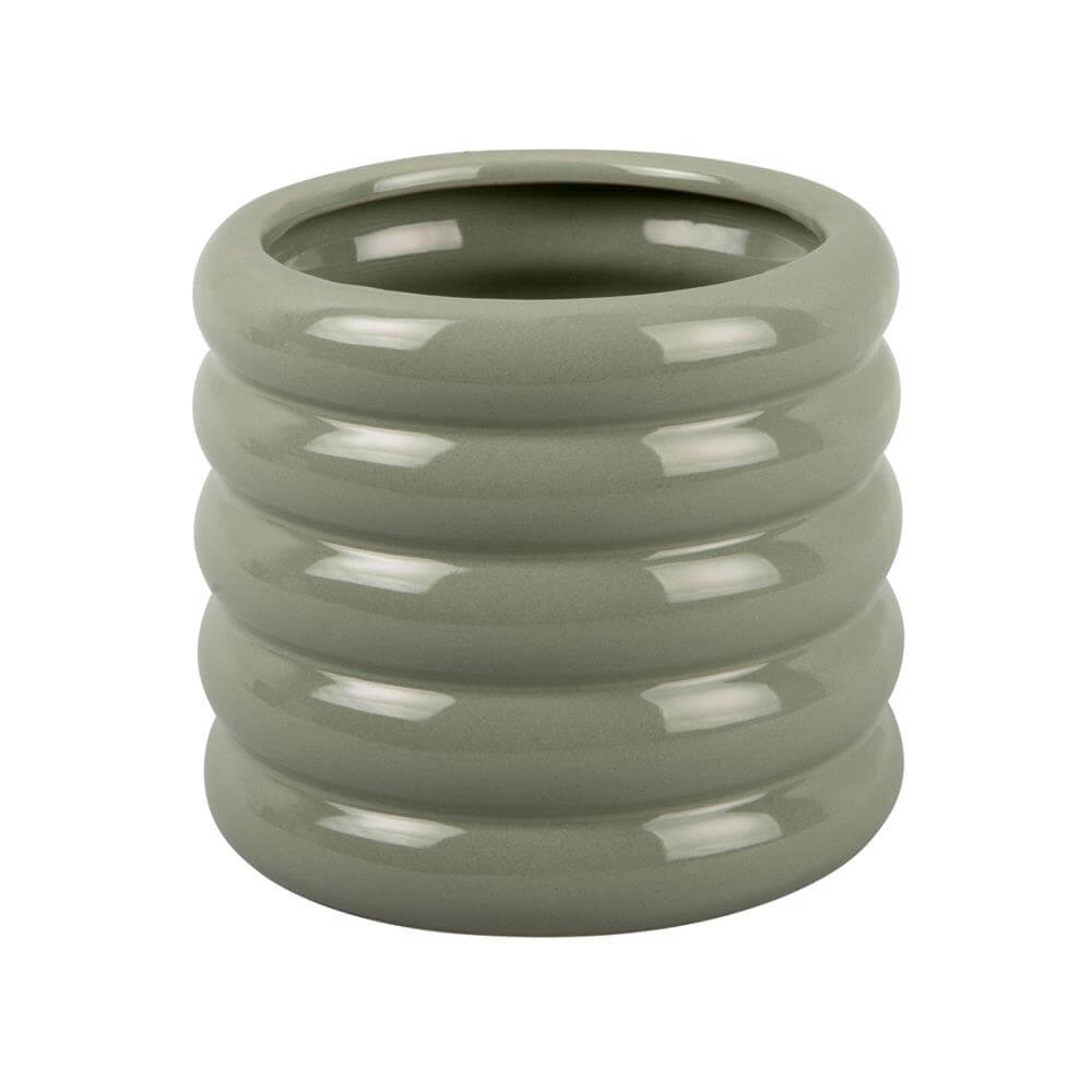 Present Time Plant Pot Bobbly Glazed Medium Ceramic